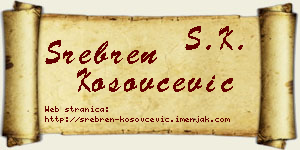 Srebren Kosovčević vizit kartica